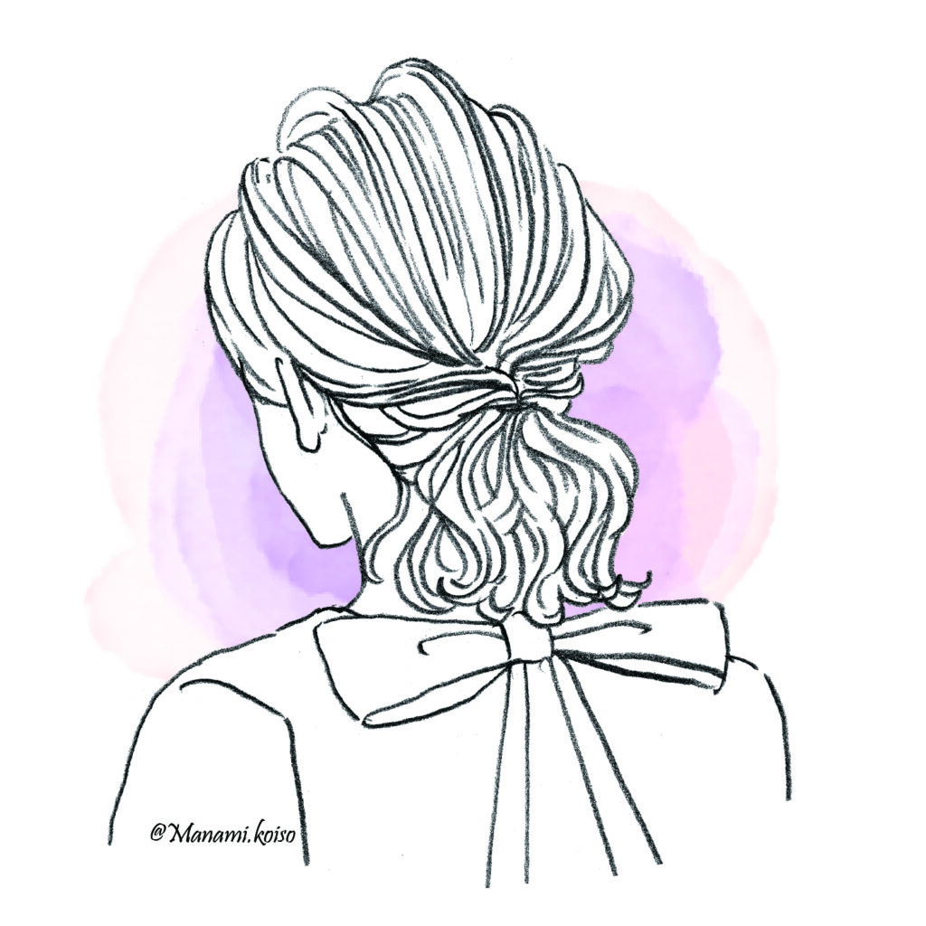シンプルタッチ　ヘアスタイルイラスト