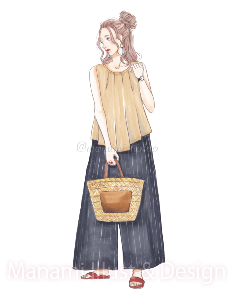 手描き ファッション・ガールズイラスト