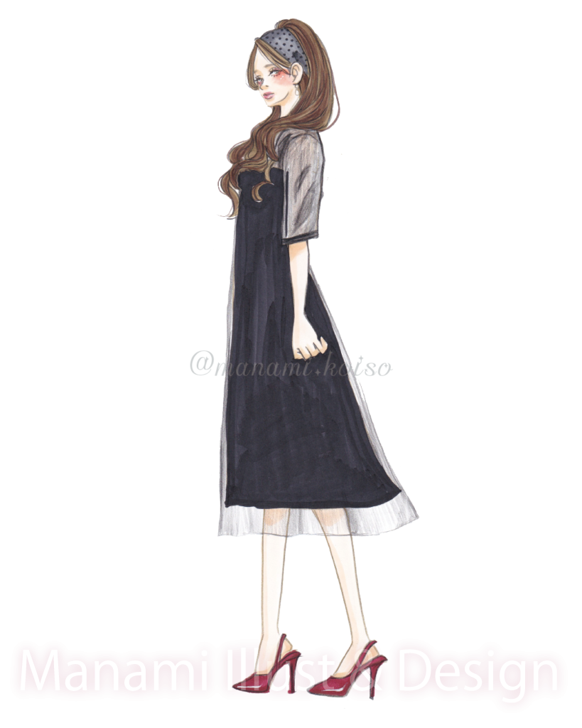 手描き ファッション・ガールズイラスト