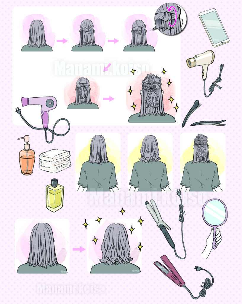 デジタル　シンプルタッチ美容イラスト